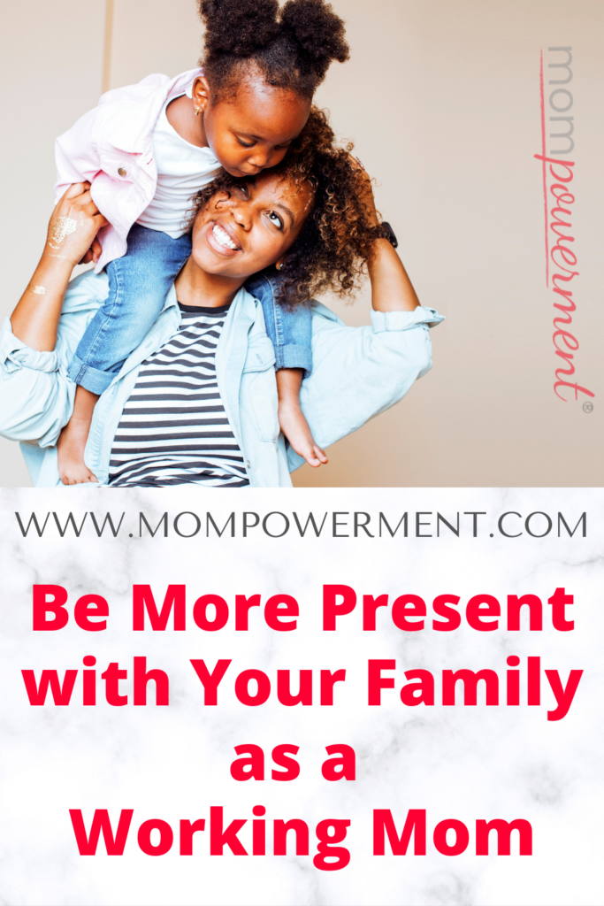 Mom with daughter on her shoulders Be More Present with Your Family as a Working Mom Mompowerment