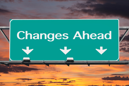 Changes Ahead Freeway Road sign