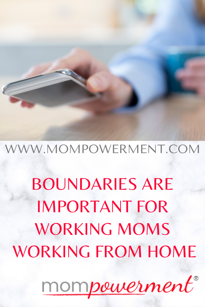 Woman putting phone done Boundaries are Important for Working Moms Working from Home Mompowerment