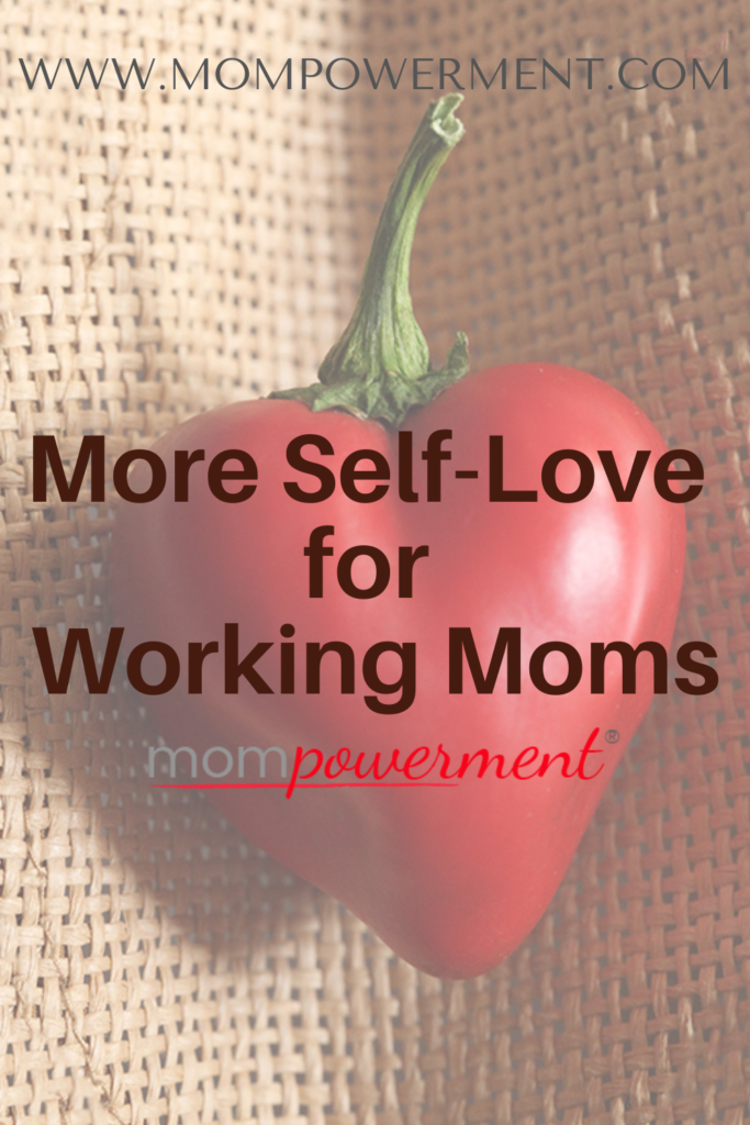 Heart-shaped red bell pepper with More Self Love for Working Moms Mompowerment